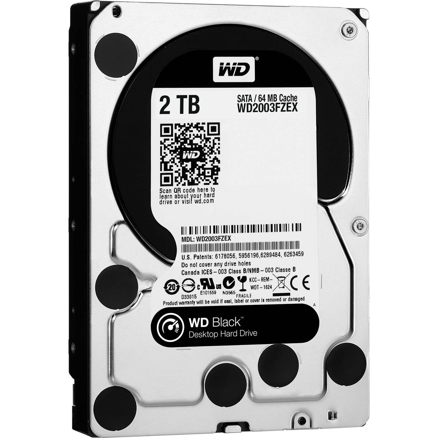 Western Digital WD Black 2TB 3.5" SATA Internal Desktop Hard Drive HDD