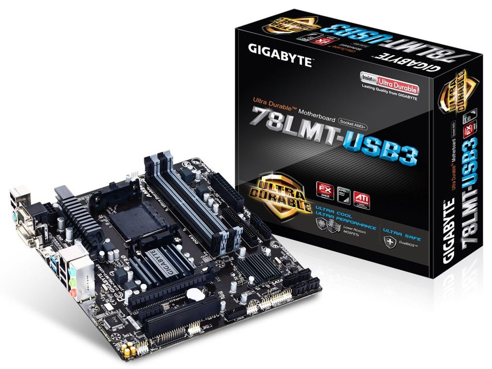 Gigabyte 78LMT-USB3 DDR3 AM3+ mATX Motherboard AMD VGA USB 3.0 DVI HDMI