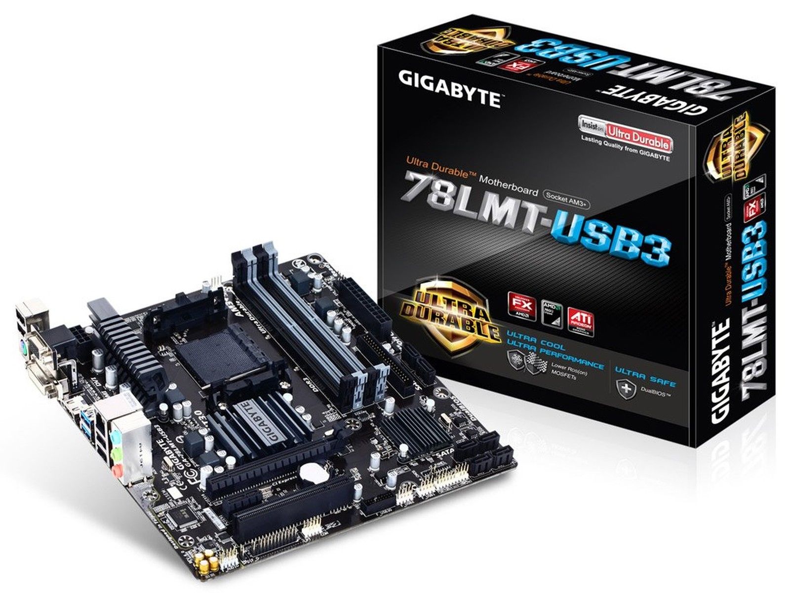 Gigabyte 78LMTUSB3 DDR3 AM3+ mATX Motherboard AMD VGA USB 3.0 DVI HDMI