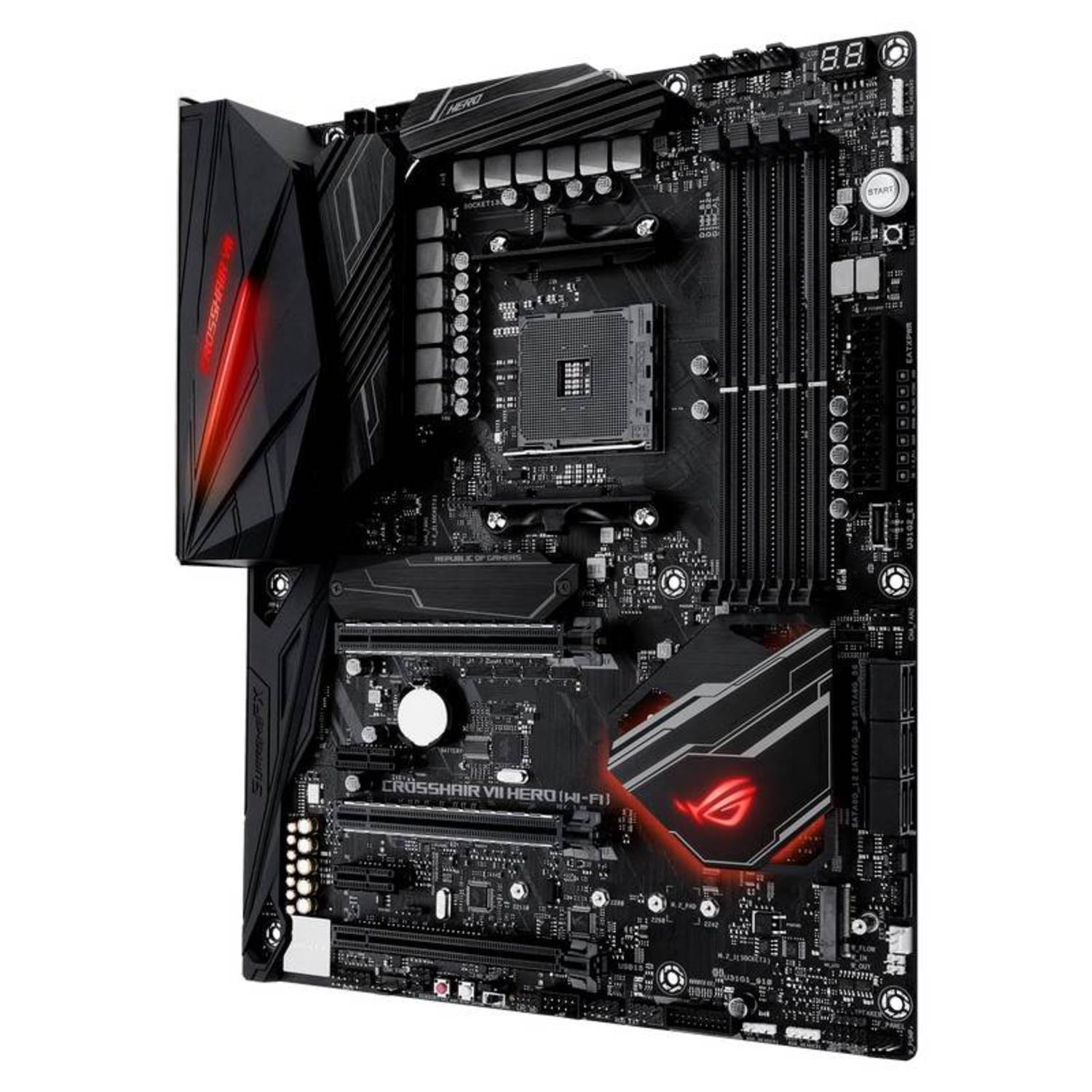 Asus AMD ROG X470 ATX Gaming Motherboard with M.2 RGB DDR4 Wifi dual M2