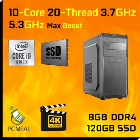 INTEL 10-Core i9 10900K Max 5.3GHz GAMING COMPUTER 120GB 8GB DDR4 HDMI Desktop PC