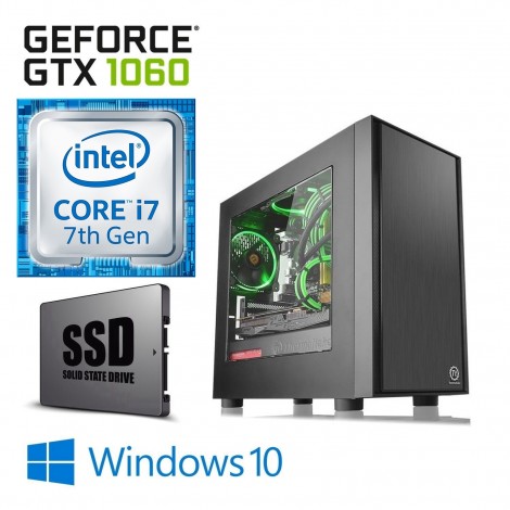 Intel Core i7 7700 1TB+120GB SSD 8GB GTX 1060 6GB Gaming Computer Desktop 