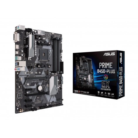 ASUS PRIME B450-PLUS ATX Motherboard AMD Ryzen RGB DDR4 M.2 HDMI