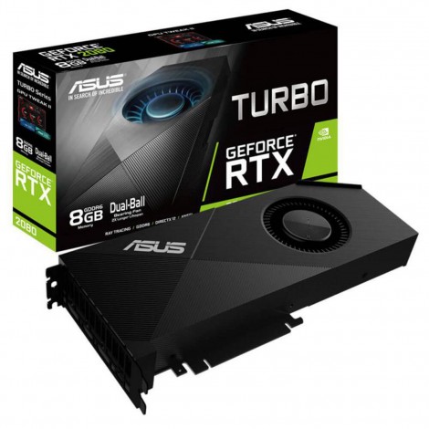 Asus nVidia GeForce RTX 2080 Turbo 8GB GDDR6 Gaming Graphics Video Card HDMI DP TURBO-RTX2080-8G