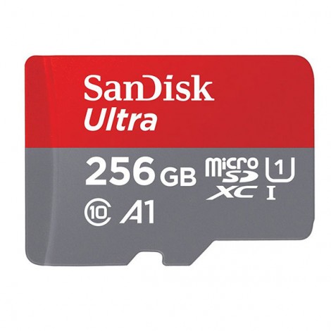 SANDISK SDSQUAR-256G-GN6MA Micro SDHC Ultra A1 Class 10 100mb/s with SD adapter