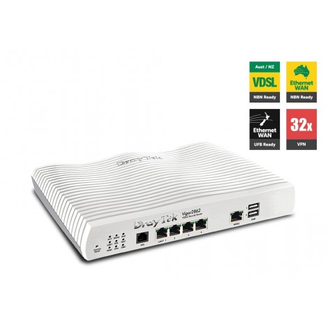 DrayTek Vigor2862 Multi WAN Firewall Router VDSL2/ADSL2+ GbE 3G/4G WAN DV2862