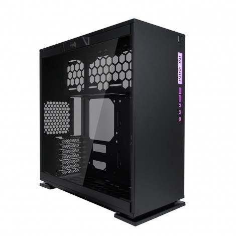 In Win 303C-BLACK-POLARIS Mid Tower Case with 3x RGB Fan Tempered Glass Window