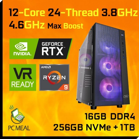 AMD Ryzen 9 3900X 12-Core RTX 2080 Ti 256GB 1TB 16GB Gaming Computer Desktop PC