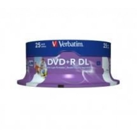 Verbatim DVD+R Dual Layer 8.5GB, 25 Pack, Printable
