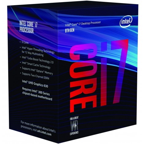 Intel Core i7 8700 Processor 12MB 3.2 GHz LGA 1151 6 Core 12 Thread Desktop CPU BX80684I78700
