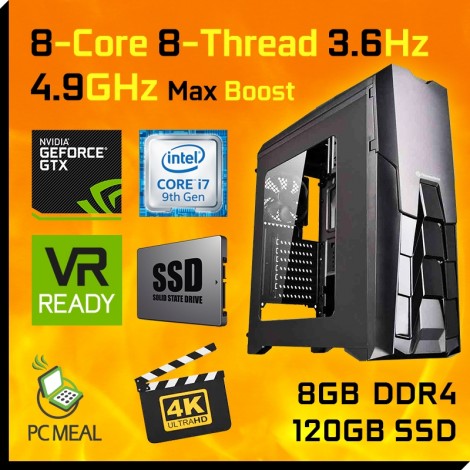 INTEL 8-Core i7 9700KF Max4.9G GTX1050Ti 4G 120GB 8GB Gaming Computer Desktop PC