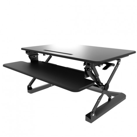 Atdec Height Adjustable Monitor Mounting Black Desk Workstation A-STS-B SIT-TO-STAND