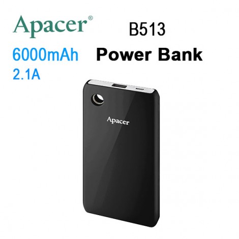APACER Mobile Power Bank B513 6000mAh Black