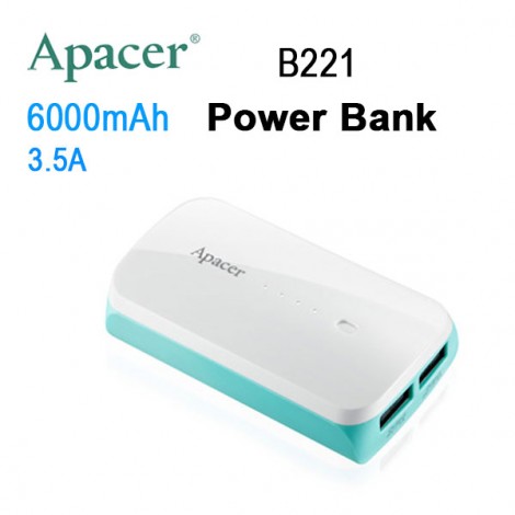 APACER Mobile Power Bank B221 6000mAh White RP