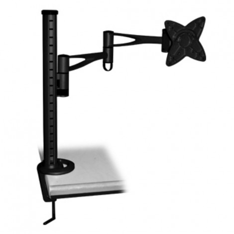 Brateck LCD Monitor Table Stand w/Arm & Desk Clamp Black VESA 75/100mm BT-LCDT6-BK