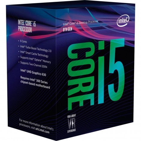 Intel Core i5 8400 Processor 9MB 2.8 GHz LGA 1151 6 Core 6 Thread Desktop CPU BX80684I58400