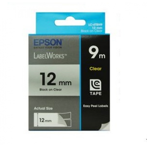 Tape Clear 12mmBlack 9 metres for LW-300  & LW-400