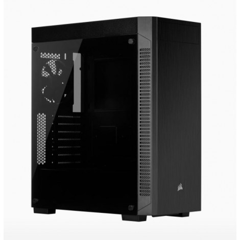 Corsair 110R Tempered Glass ATX, USB 3.1 Type-A, 5x 120mm or 3x 140mm Cooling, 5.25' x 1, 2.5' x 2. Combo 3.5'/2.5' Tray.Mid Tower  Gaming Case