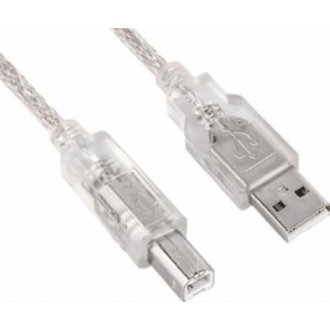 Astrotek USB 2.0 Printer Cable 2m - Type A Male to Type B Male Transparent Colour ~CBUSBAB2M ~CB8W-UC-2001AB
