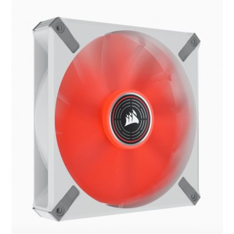 Corsair ML ELITE Series, ML140 LED ELITE WHITE, 140mm Magnetic Levitation Red LED Fan with AirGuide, Single Pack