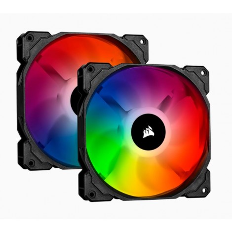 Corsair SP 140mm Fan RGB PRO Twin Pack with Lighting Node Core, ICUE Software.