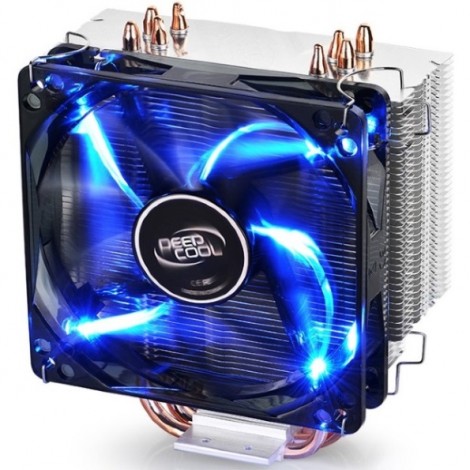 Deepcool Gammaxx 400 CPU Cooler 4 Heatpipes, 120mm PWM LED Fan Intel 130W LGA20XX/1366/115X/1200/775 AMD 125W AM4 AM3+ AM3 AM2+ AM2 FM2+ FM2 FM1