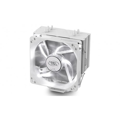 Deepcool Gammaxx 400 White CPU Cooler 4 Heatpipes, 120mm PWM LED Fan Intel LGA20XX/1366/115X/1200/775 AMD AM4 FM2 FM1 AM3+ AM3 AM2+ AM2 K8