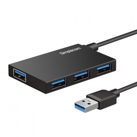 Simplecom Ultra Compact Aluminium 4 Port USB 3.0 Hub for PC Mac Laptop CH351