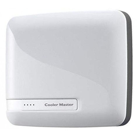 Cooler Master 6600mah White Powerbank Dual USB output Stylish Design Power Level Indicator