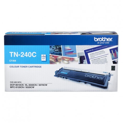 Brother TN-240C Colour Laser Toner - Cyan, HL-3040CN/3045CN/3070CW/3075CW, DCP-9010CN, MFC-9120CN/9125CN/9320CW/9325CW - up to 1400 p