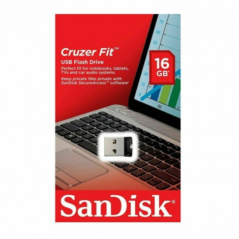 SanDisk Cruzer Fit CZ33 16GB USB Flash Drive