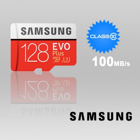 SAMSUNG 128GB UHS-I Plus EVO CLASS 10 U3 4K without SD ADAPTER 100R/90W MB-MC128G