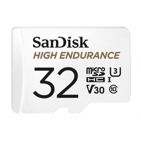 SanDisk 32GB High Endurance microSDHC  Card  SQQNR 2,500 Hrs UHS-I C10 U3 V30 100MB/s R 40MB/s W SD adaptor 2Y