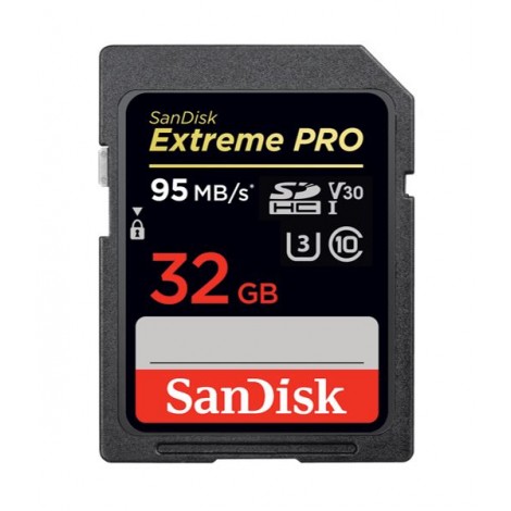 SanDisk 32GB Extreme PRO Memory Card 95MB/s Full HD & 4K UHD Class 30 Speed Shock Proof Temperature Proof Water Proof X-ray Proof Digital Camera