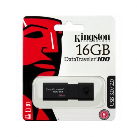 kingston 16GB USB 3.0 FLASH DRIVE (KINDT100G3/16GB)