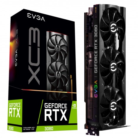 EVGA GeForce RTX 3080 XC3 GAMING 10G-P5-3883-KR 10GB GDDR6X iCX3 Cooling ARGB LED Metal Backplate HDMI DPx3