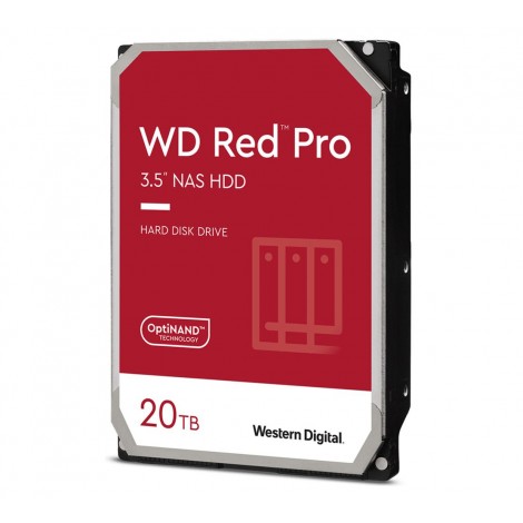 Western Digital WD Red Pro 20TB 3.5' NAS HDD SATA3 7200RPM 512MB Cache 24x7 300TBW ~24-bays NASware 3.0 CMR Tech 5yrs wty