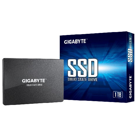 Gigabyte SSD 1TB 2.5' SATA3 6Gb/s Up to 550 MB/s Read, Up to 500 MB/s Write 75K/85K 200TBW 2M hrs MTBF HMB TRIM & SMART Solid State Drive 3yrs Wty