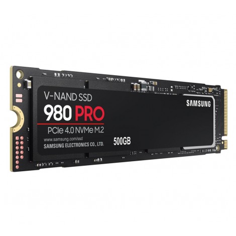 Samsung 980 Pro 500GB NVMe SSD 6900MB/s 5000MB/s R/W 1000K/1000K IOPS 300TBW 1.5M Hrs MTBF M.2 2280 PCIe 4.0 Gen4 3-bit MLC V-NAND 5yrs Wty