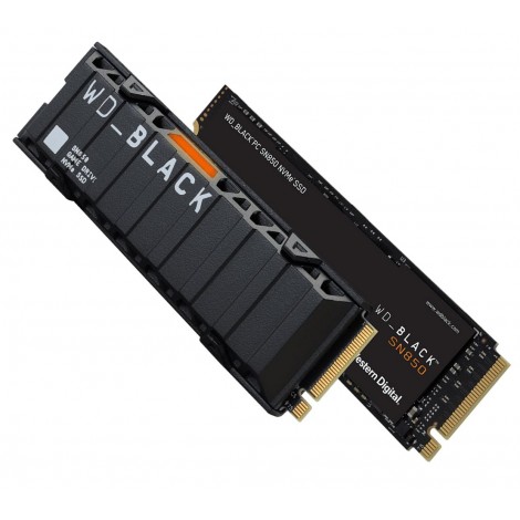 Western Digital WD Black SN850 1TB Gen4 NVMe SSD Heatsink for PS5 - 7000MB/s 5100MB/s R/W 600TBW 1000K/710K IOPS 1.75M Hrs MTBF M.2 PCIe4.0 5yrs