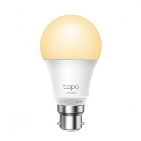 TP-Link Tapo Dimmable Smart Light Bulb L510B Bayonet Fitting Dimmable, No Hub Required, Voice Control, Schedule & Timer 2700K 8.7W 2.4 GHz 802.11b/g/n