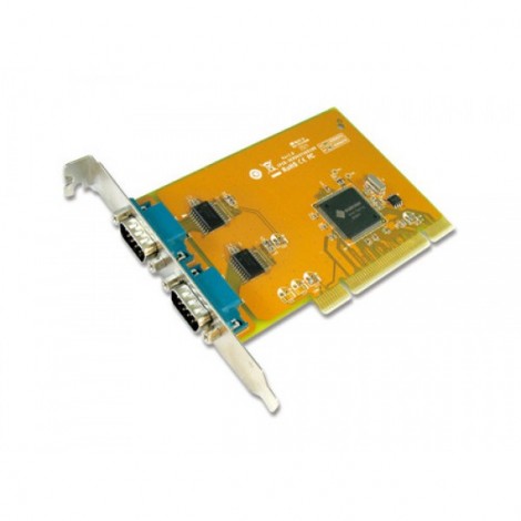 Sunix COMCARD-2P SER5037A Dual Port Serial IO Card PCI Card; speeds up to 115.2Kbps; Support Microsoft Windows, Linux, and DOS(LS)