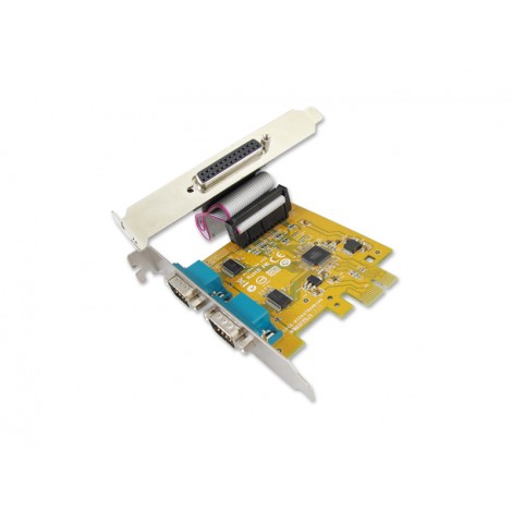 Sunix MIO6479A PCIE 2-port Serial RS-232 & 1-port Parallel IEEE1284 Card, Compatible with PCI Express x1, x2, x4, x8 and x16 lanei