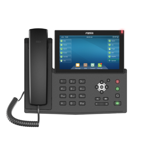 Fanvil X7 IP Phone, 7' Touch Colour Screen, Built in Bluetooth, Supports Video Calls, upto 128 DSS Entires, 20 SIP Lines, Dual Gigabit