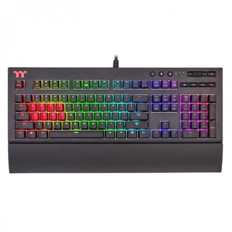 Thermaltake TT Premium X1 RGB LED Gaming Mechanical Keyboard Cherry MX Blue KB-TPX-BLBRUS-01
