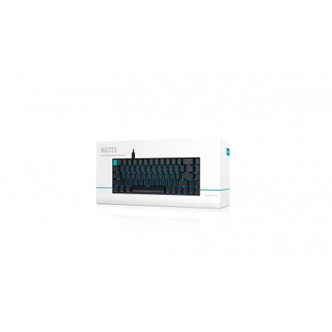 DEEPCOOL R-KG722-BK0AN4A-G KG722 65% Mechanical Keyboard, Ultra Portable, Red Switches, Per Key RGB, Laser Engraved Keycaps