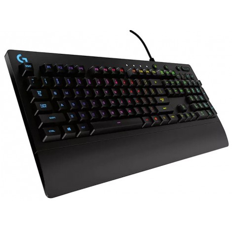 Logitech 920-008096 G213 Prodigy RGB Gaming Keyboard, 16.8 Million Lighting Colors Mech-Dome Backlit Keys Dedicated Media Controls Spill-Resistant Durable