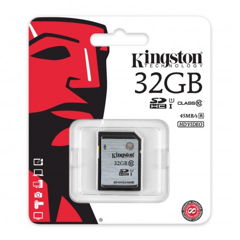 Kingston 32GB Enhanced SDHC Class 10 Memory Card SD10VG2/32GB