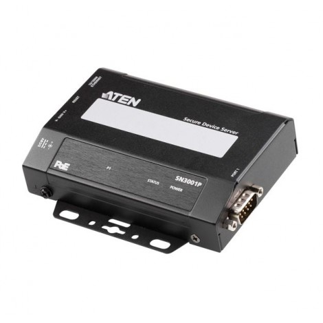 Aten SN3001P 1-Port RS-232 Secure Device Server with PoE, Secured operation modes, Local & remote authentication and login, Third-party authenticati
