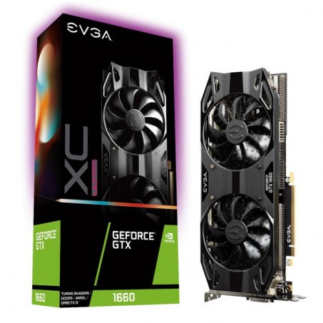 EVGA Geforce GTX1660 XC Ultra Gaming Graphics Card, 6GB GDDR5, PCIE, Full Height, HDB Fan, DP, HDMI, DVI-D, Max 3 Outputs